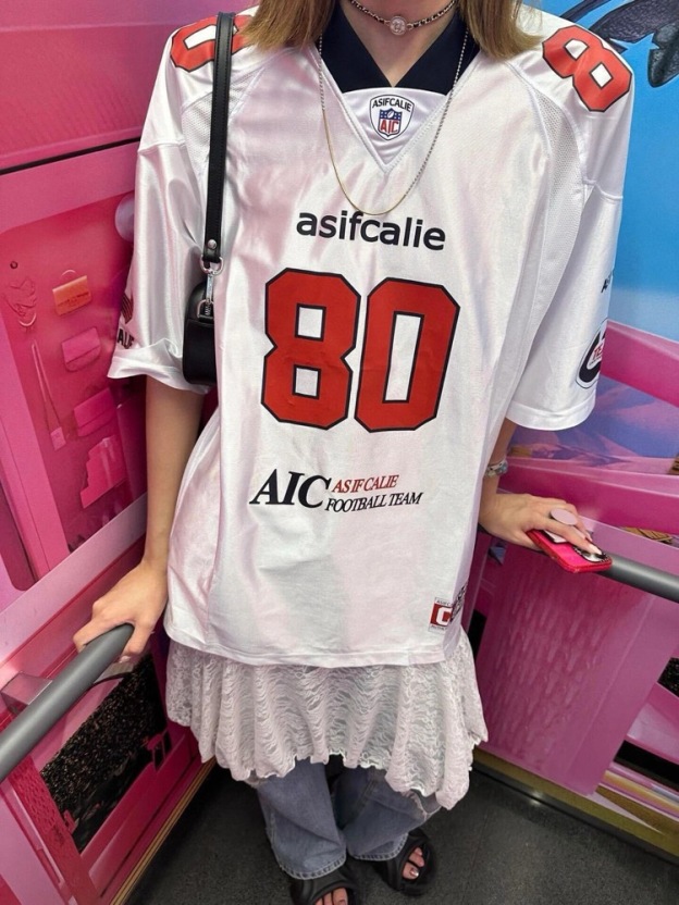 NewJeans Minji Inspired Patchwork Jersey Tshirt-NJZ