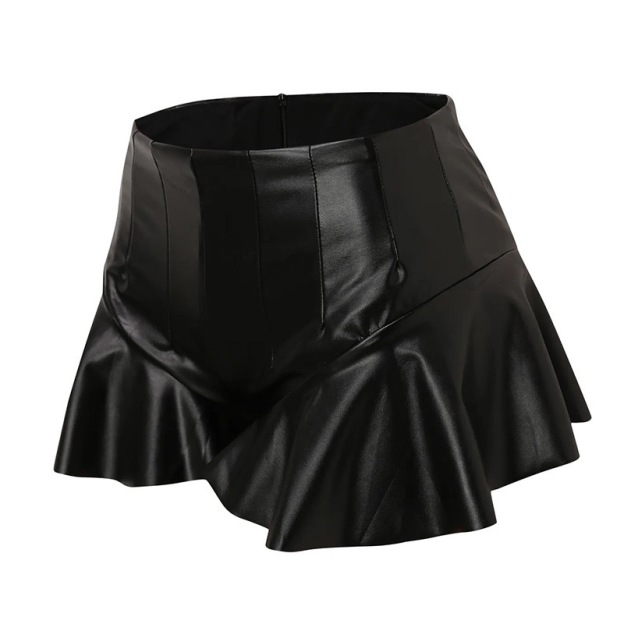 Leather ruffled pleated skirt-Outfitidea For BlinksBLACKPINK-Inspired Fashion