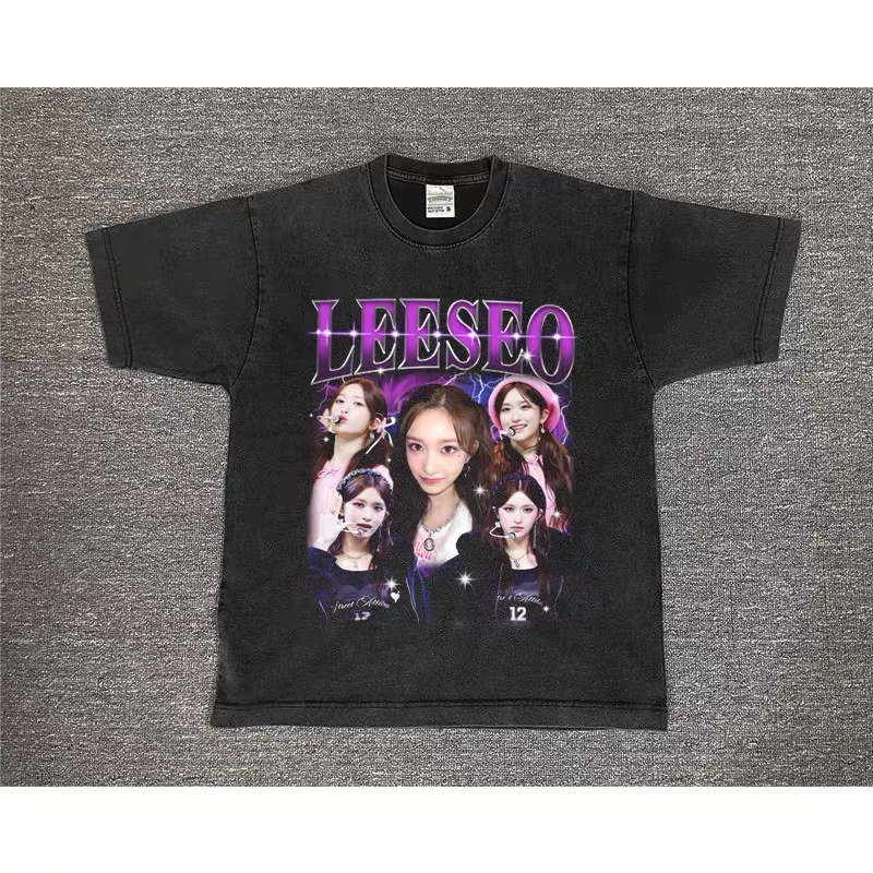 IVE Custom Member Printed Retro Washed T-Shirt