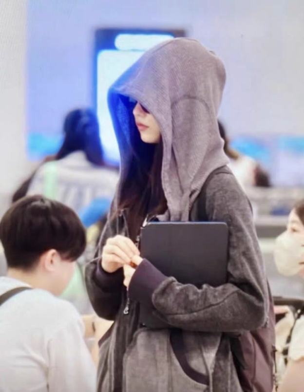 NewJeans Haerin Inspired Waffle Paneled Hooded Zip-Up Jacket