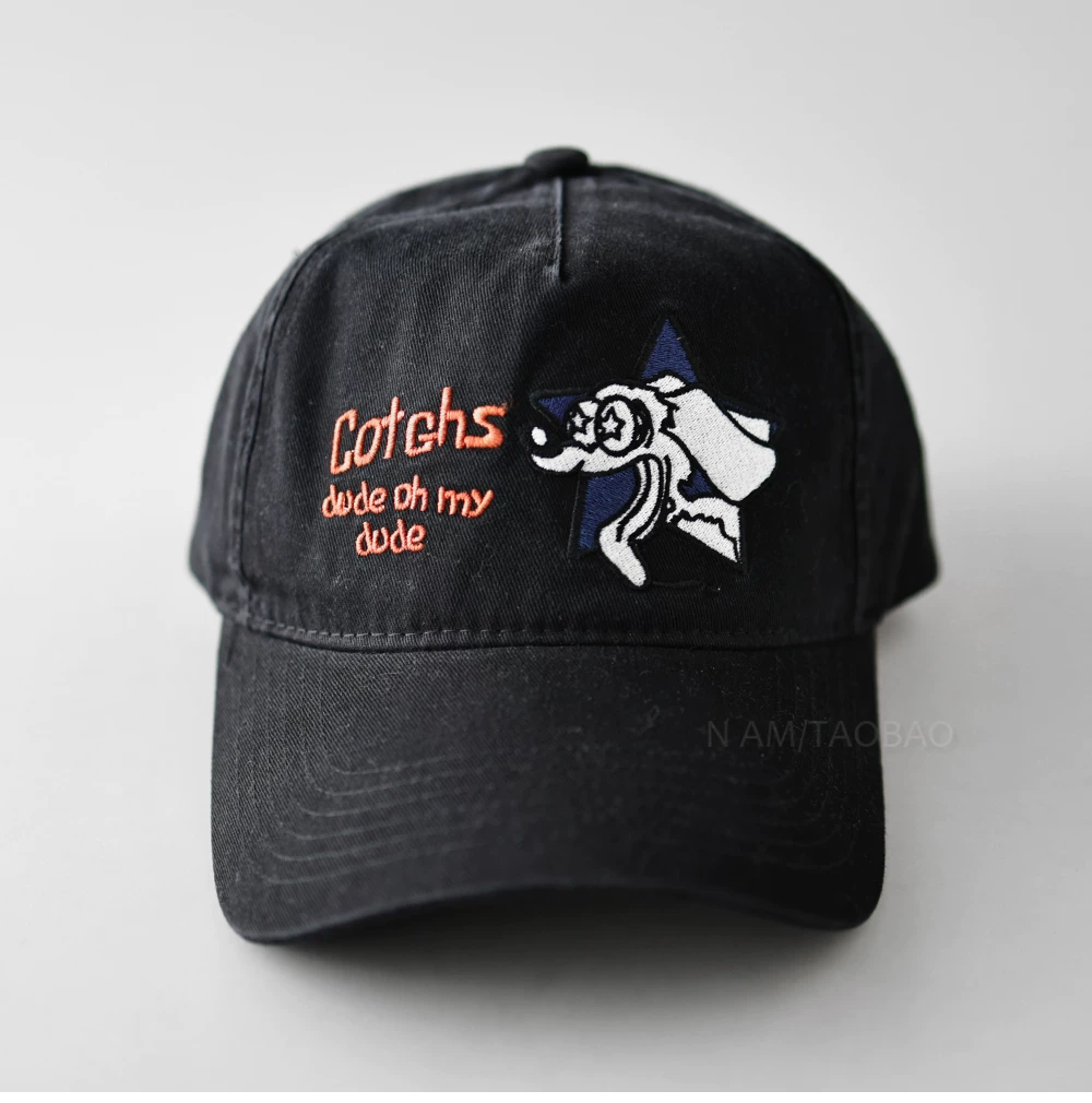 BTS V Taehyung Inspired Cotchs Puppy Embroidery Baseball Cap Hat