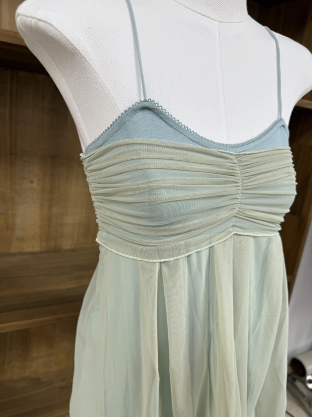 IVE Gaeul Inspired Mesh Fluff Mini Cami Top