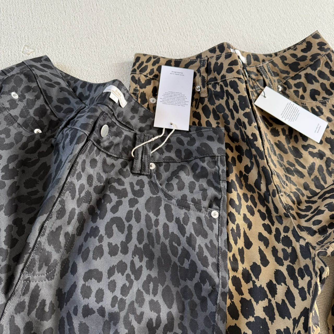 Leopard Print Wide Leg Jeans-Blackpink Jennie