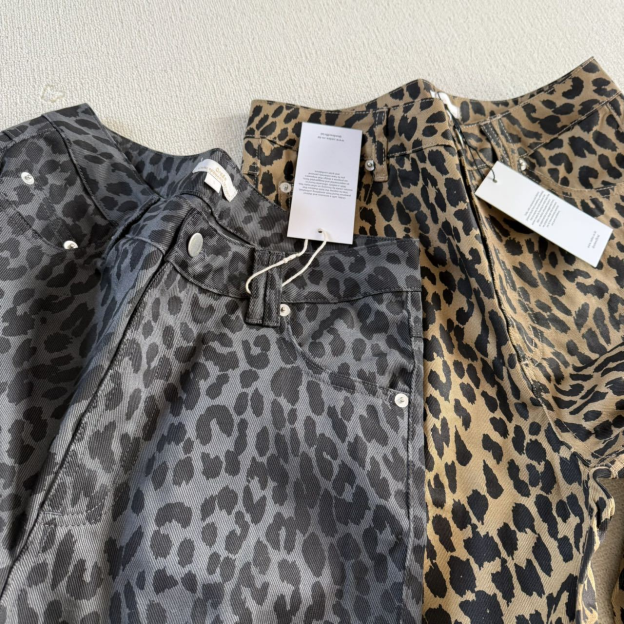 Leopard Print Wide Leg Jeans-Blackpink Jennie