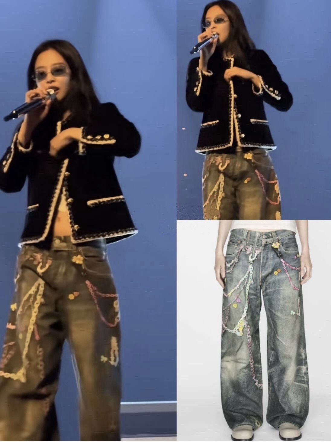 Blackpink Jennie Inspired 3D Candy Chain Printed Pants
