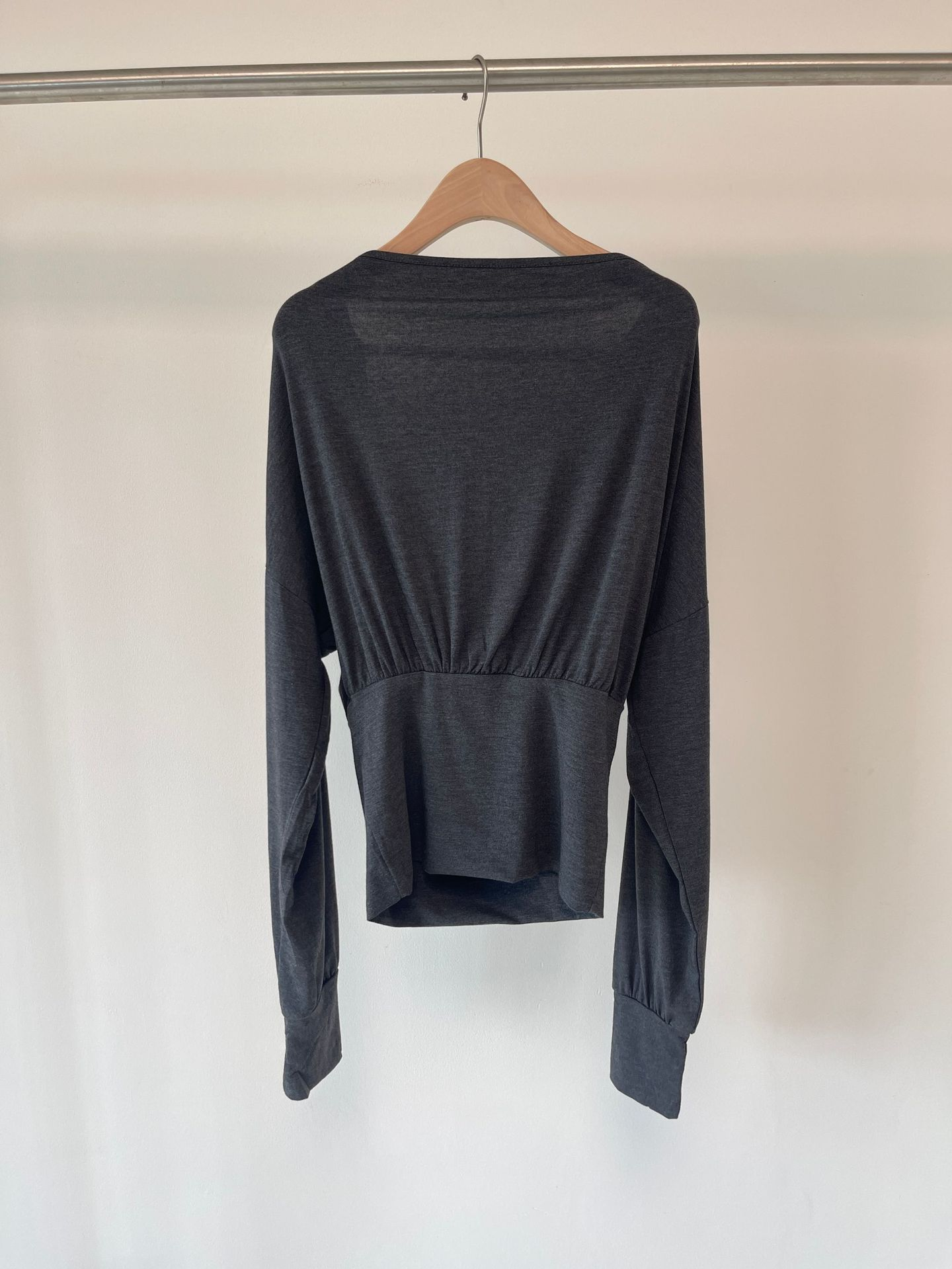 Blackpink Jennie Inspired Draped Back Long Sleeve Top