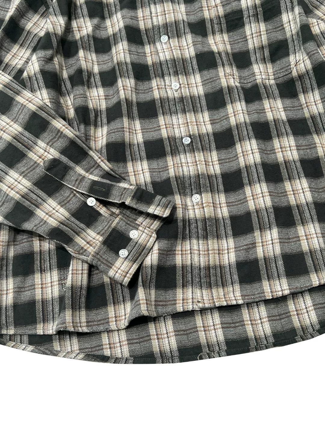 Cotris Martin Inspired Oversized Hooded Plaid Button-Down Shirt