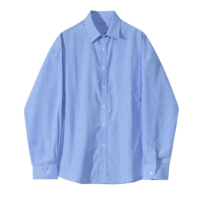 TXT Yeonjun Inspired Blue Striped Shirt