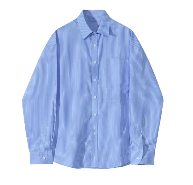 TXT Yeonjun Inspired Blue Striped Shirt