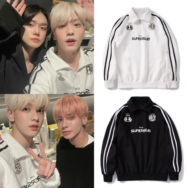TXT Soobin Inspired Half-Zip Jersey Sweatshirt