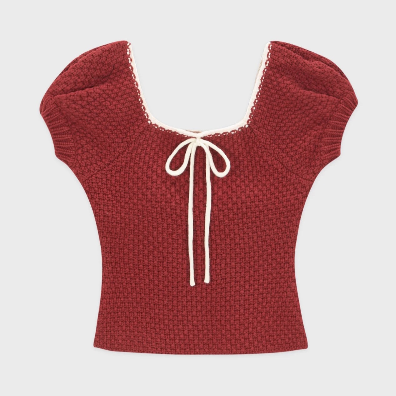 IVE Wonyoung & LE SSERAFIM Eunchae Inspired Red Knit Top