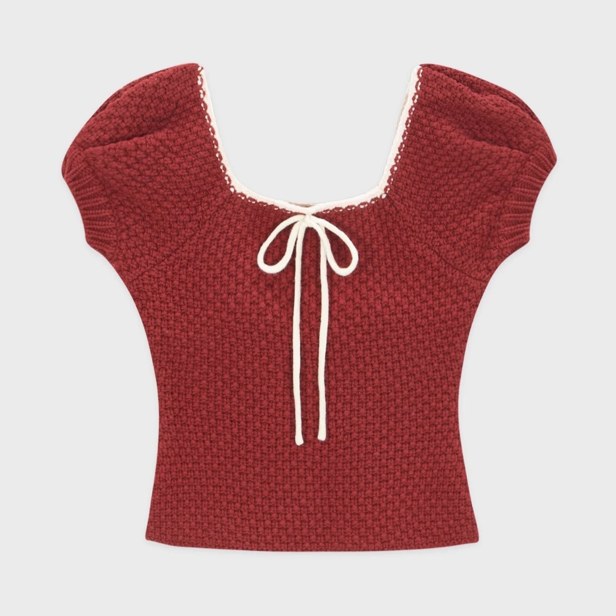 IVE Wonyoung & LE SSERAFIM Eunchae Inspired Red Knit Top