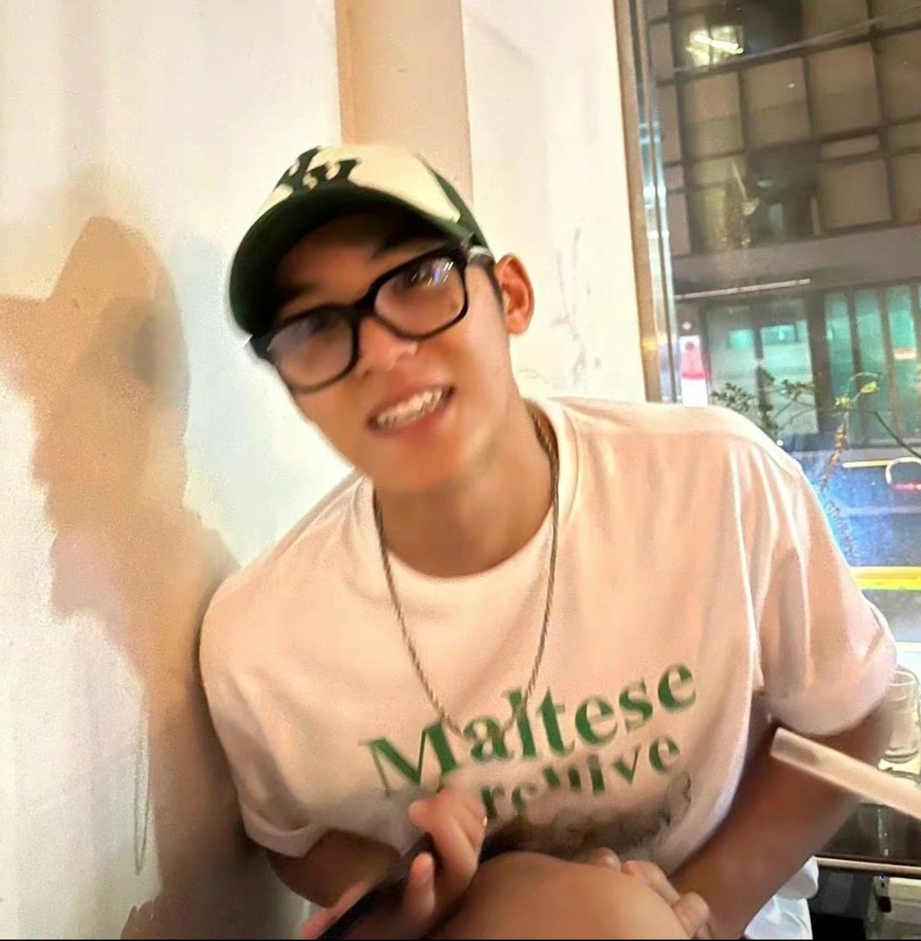 Seventeen Mingyu dog print Inspired Oversized Cotton T-Shirt