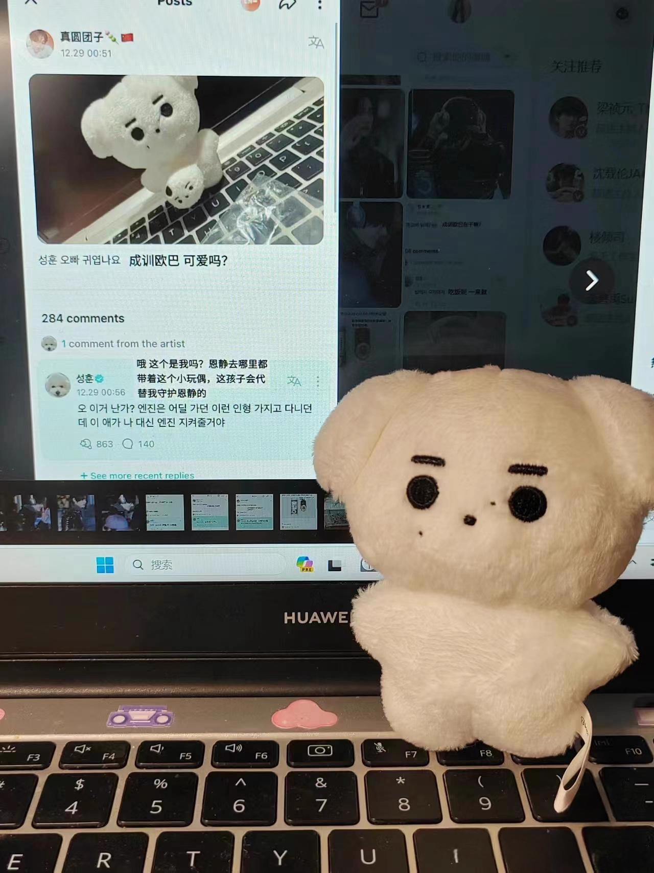 ENHYPEN Sunghoon Inspired Cotton Doll Hoondaeng