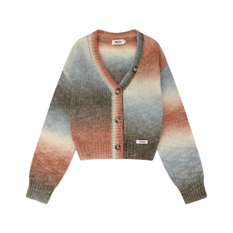 Aespa Winter Inspired Gradient Knit Cardigan