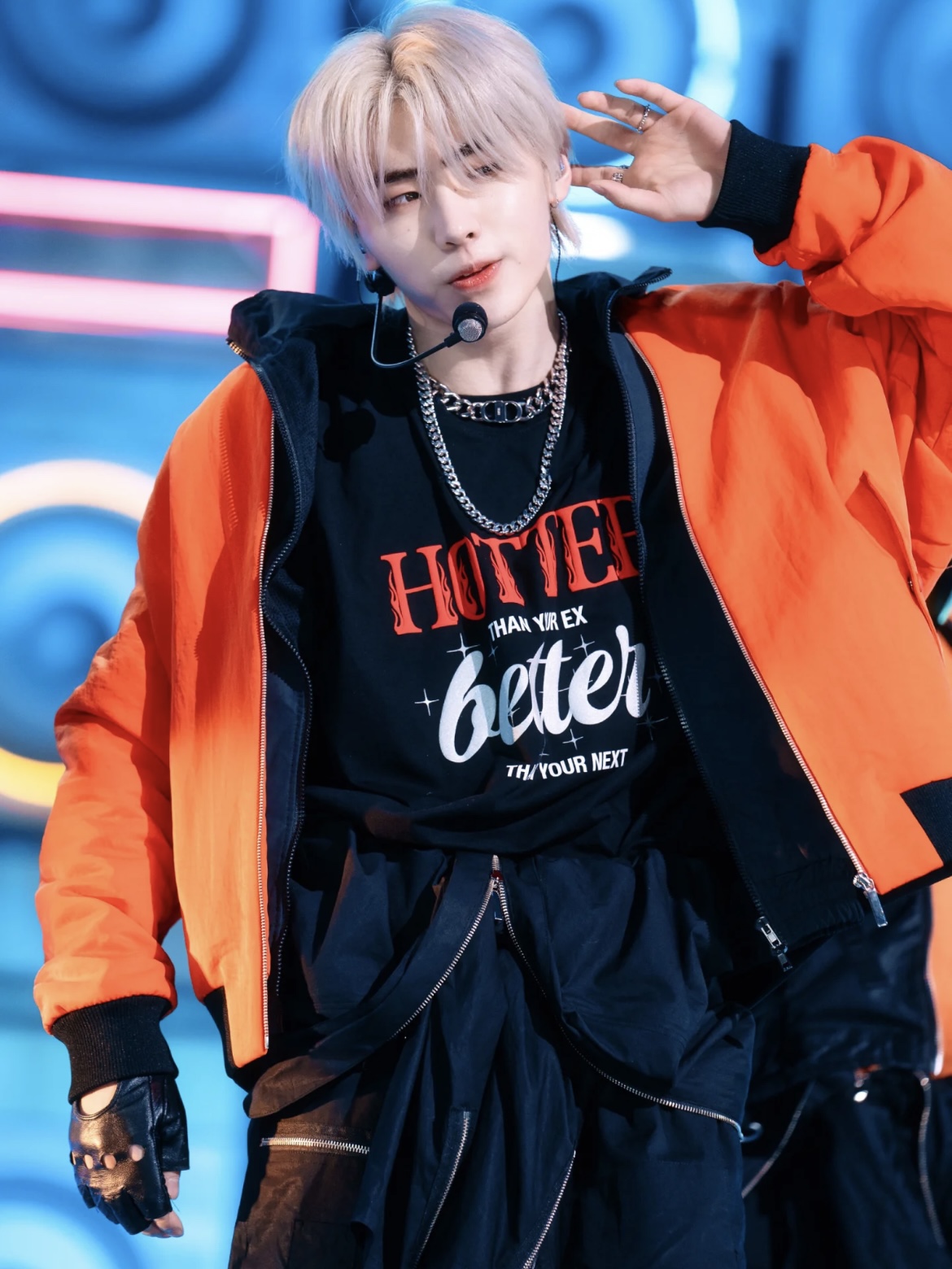 Stray Kids Hyunjin inspired Letter Print T-Shirt