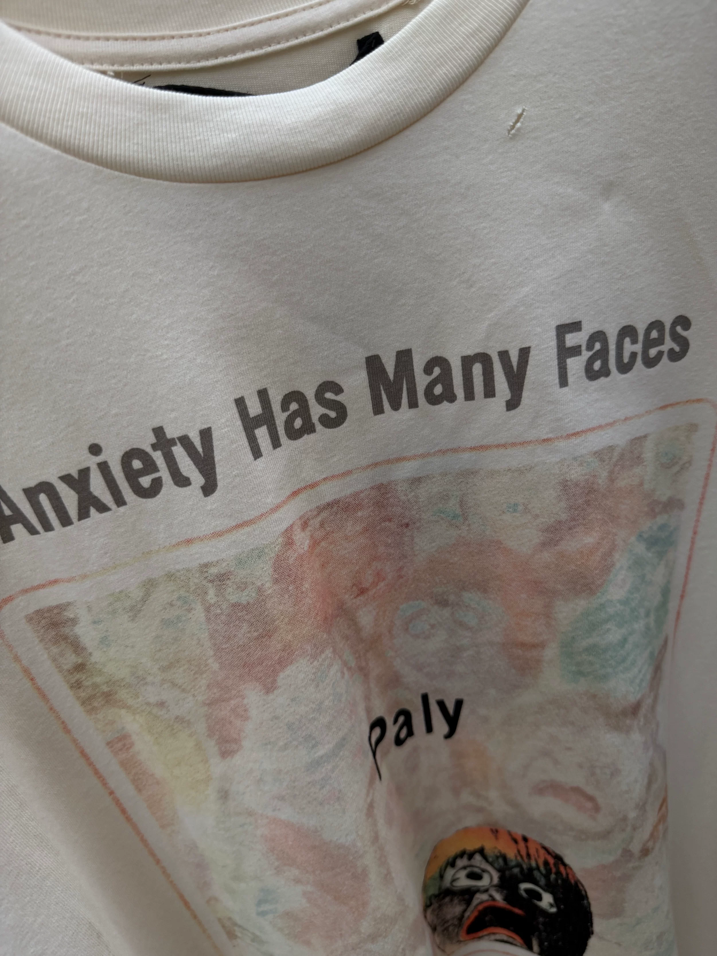Straykids Hyunjin Inspired Paly Anxiety Distressed Vintage Tee-stray kids