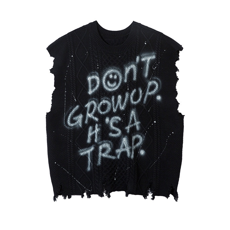 Straykids Jisung inspired Don’t Grow Up Knit Vest-Stray Kids