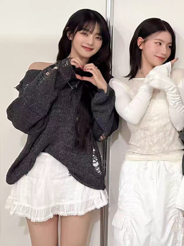 Gidle Minnie Bow Lace Mini Skirt