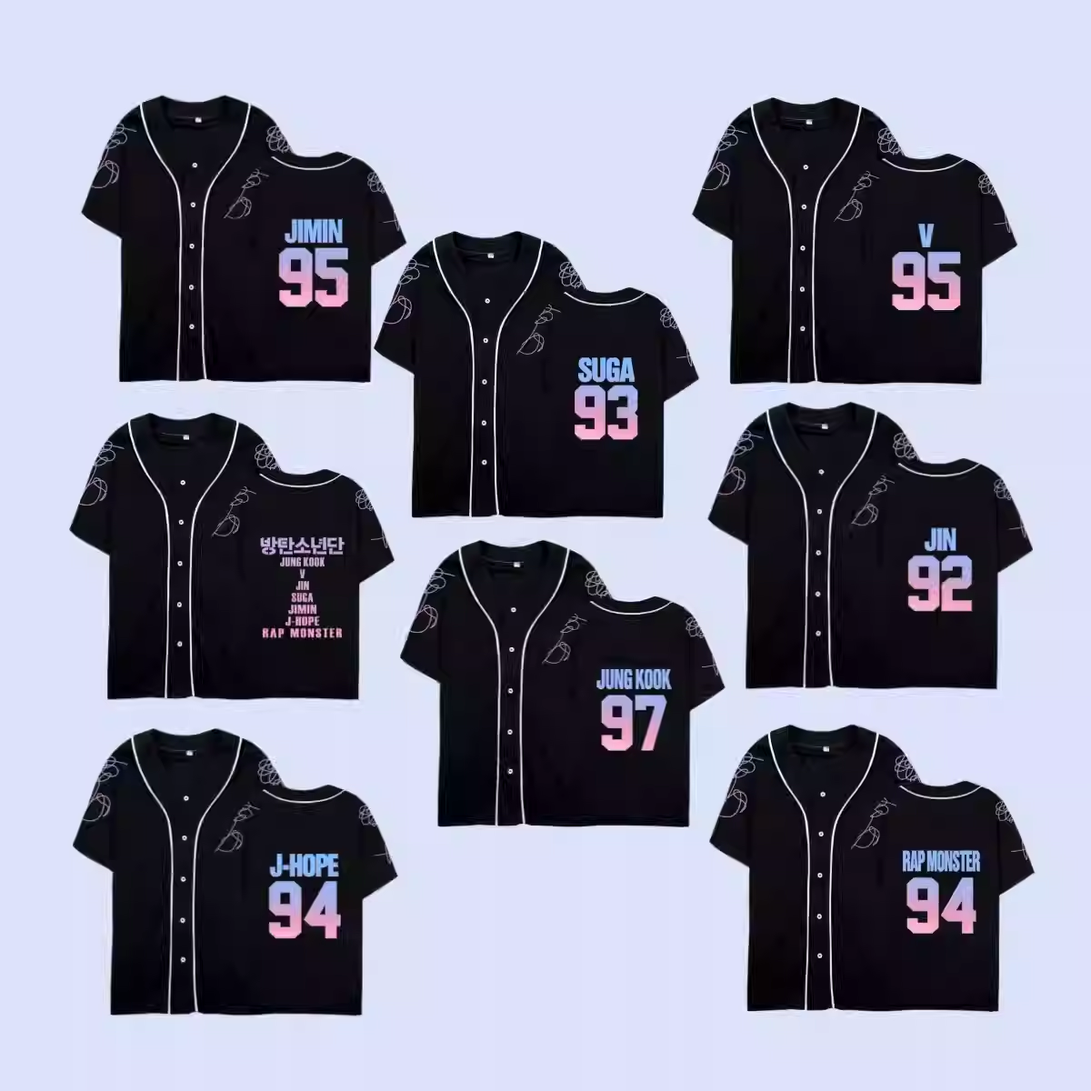 BTS Customized Baseball Jersey Shirt
