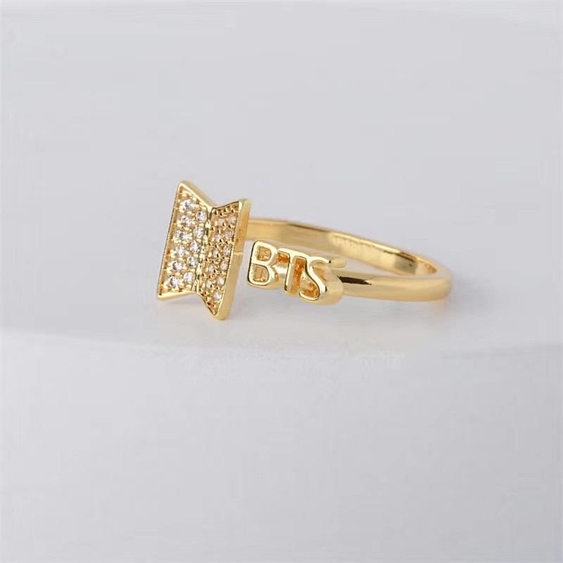 BTS Inspired Merch Adjustable Open Ring