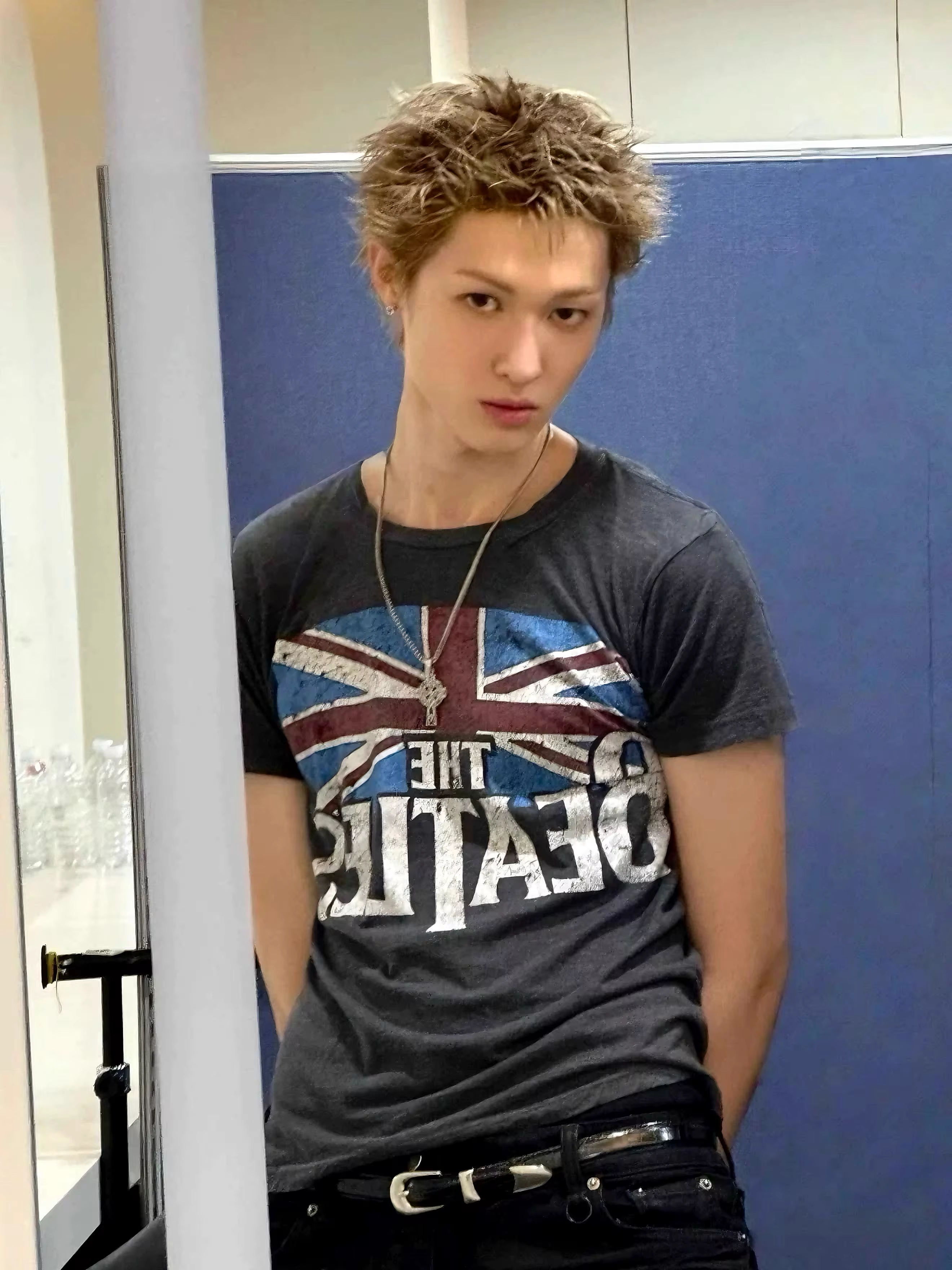 Cortis Martin Inspired The Beatles British Flag Washed Distressed T-Shirt