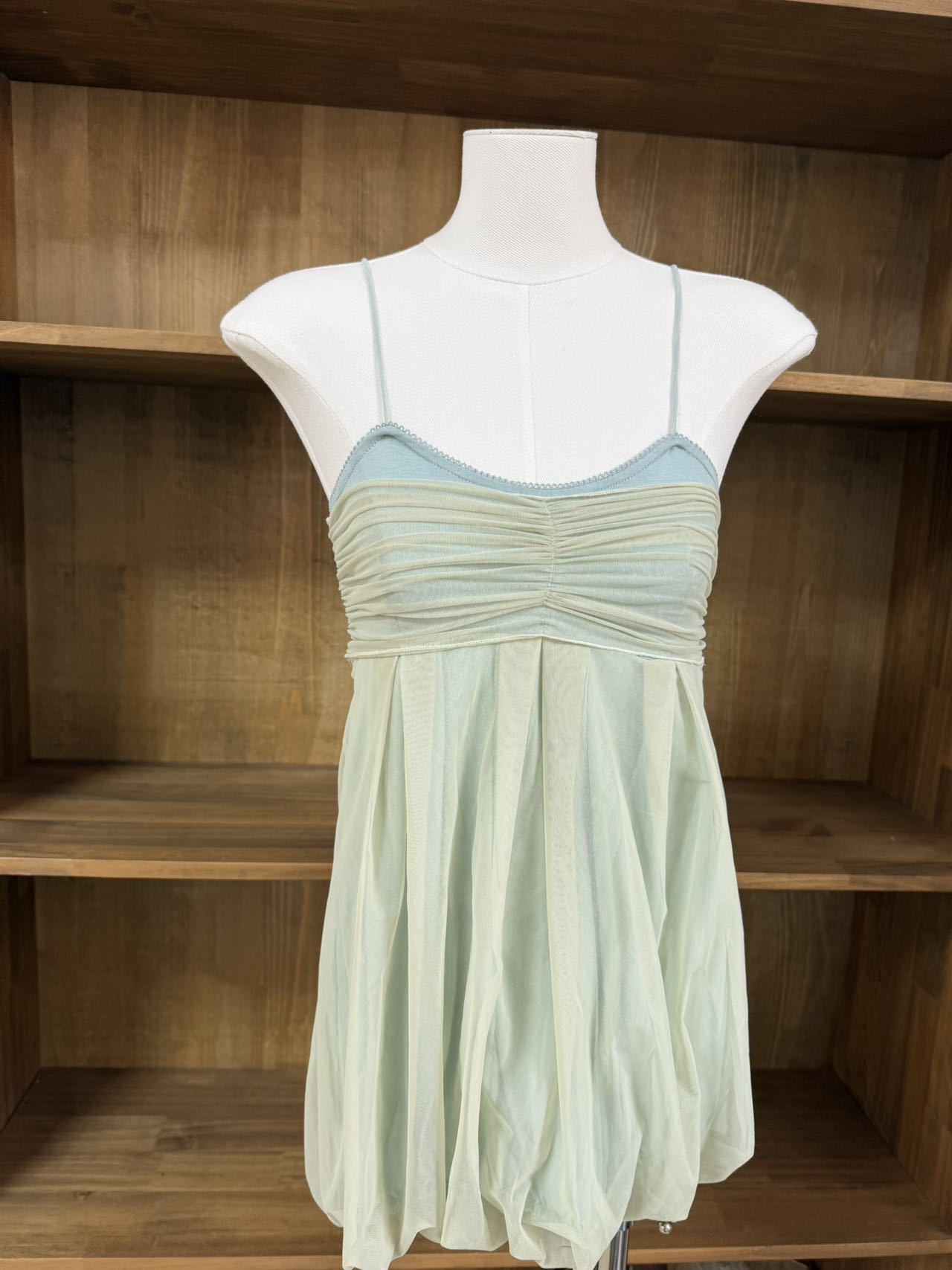 IVE Gaeul Inspired Mesh Fluff Mini Cami Top
