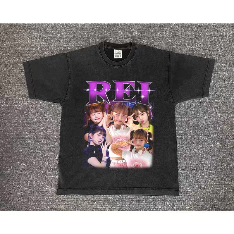 IVE Custom Member Printed Retro Washed T-Shirt