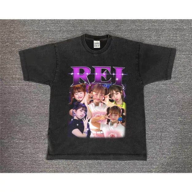 IVE Custom Member Printed Retro Washed T-Shirt