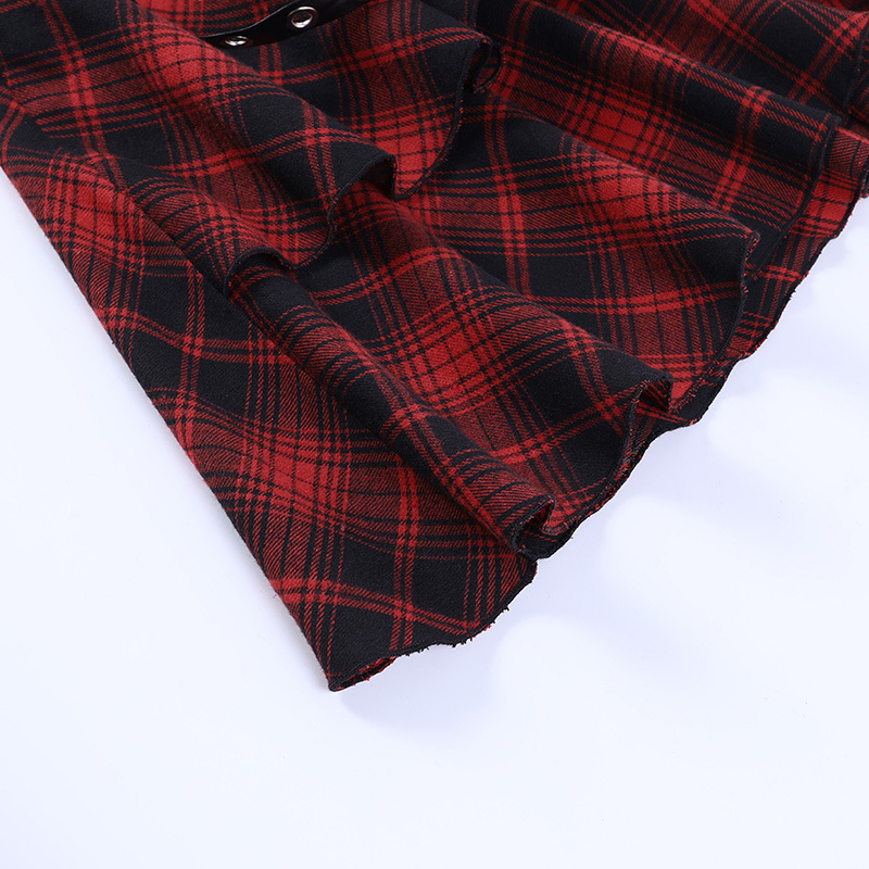 Red Plaid Tube Dress-Straykids concert outfitidea for STAY
