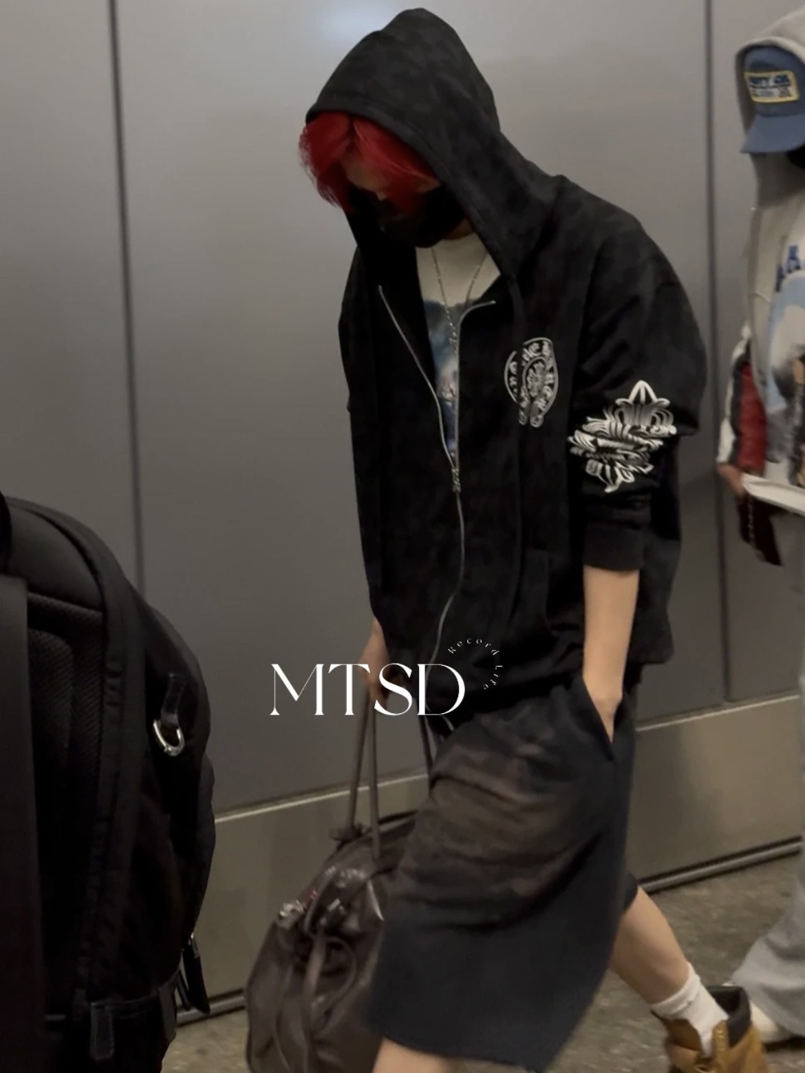 Enhypen Heeseung Inspired Cross Pattern Zip-up Hoodie