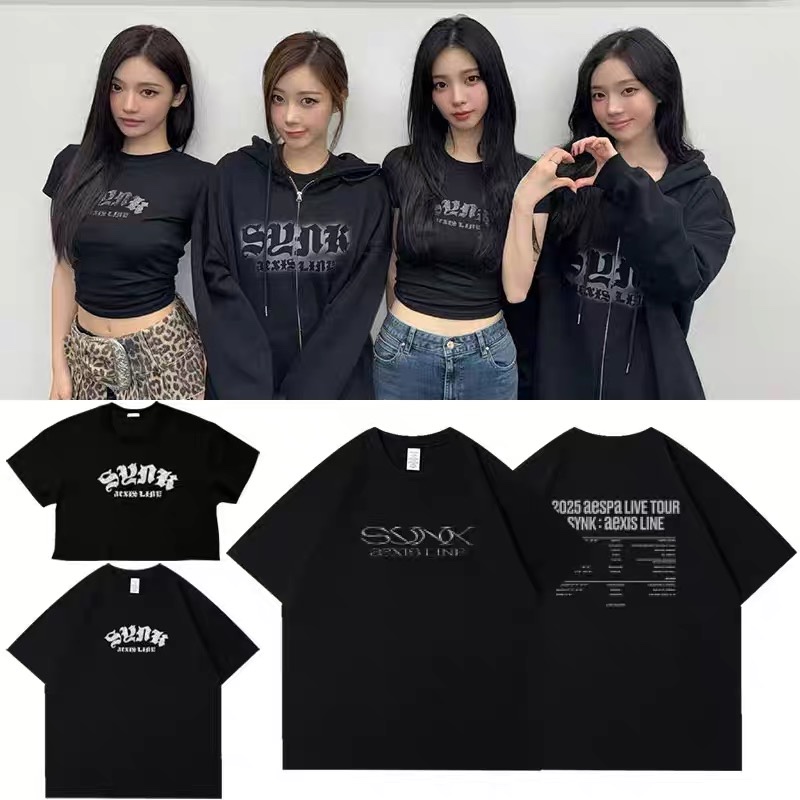 Aespa 2025 Tour SYNK aeXIS LINE Merch Inspired T-Shirt