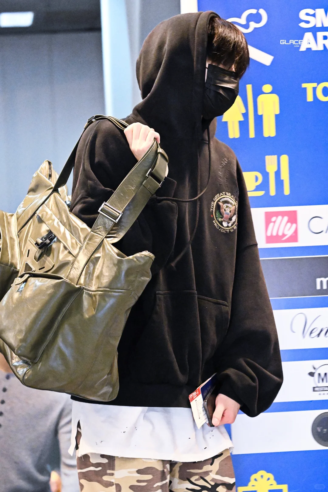 ENHYPEN Sunghoon Inspired Vintage Washed Badge Black Hoodie