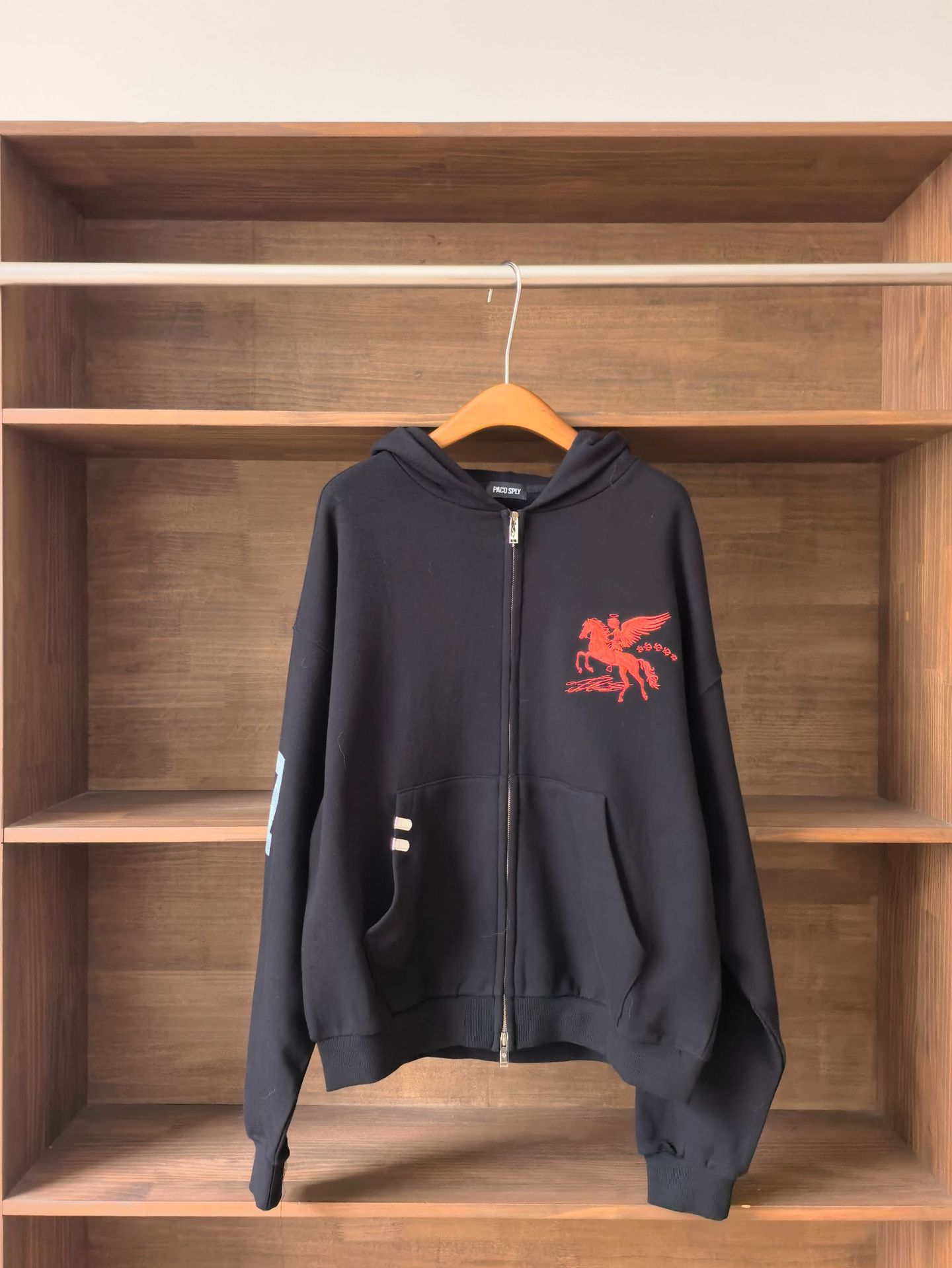 Hearts2hearts Jiwoo Inspired Pegasus 17 Graphic Print Zip Up Hoodie