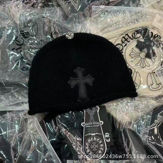 Enhypen NIKI inspired Chrome Hearts Style Cross Patch Knit Beanie