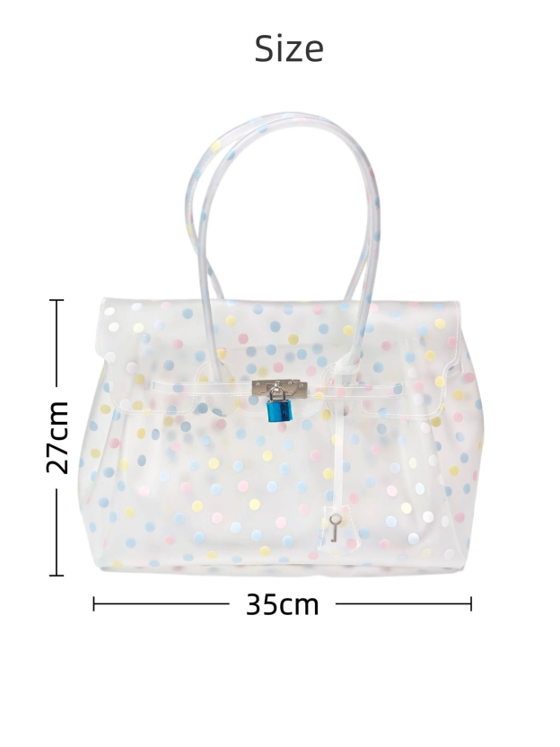 Macaron Polka Dot TPU Jelly Tote Bag jellyfirkin bag