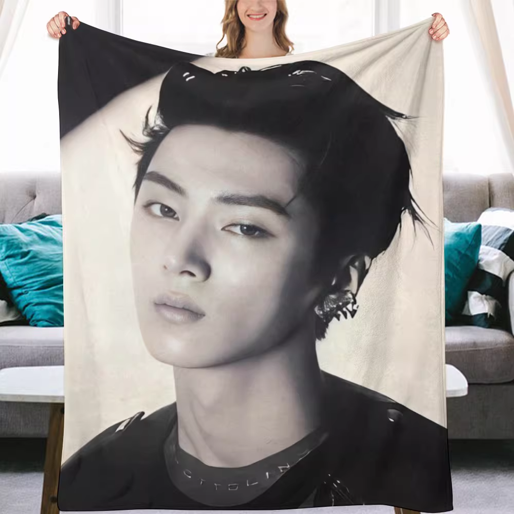 Enhypen Jay Fanmade Flanne Blanket - Kpop Concert Fan Blanket