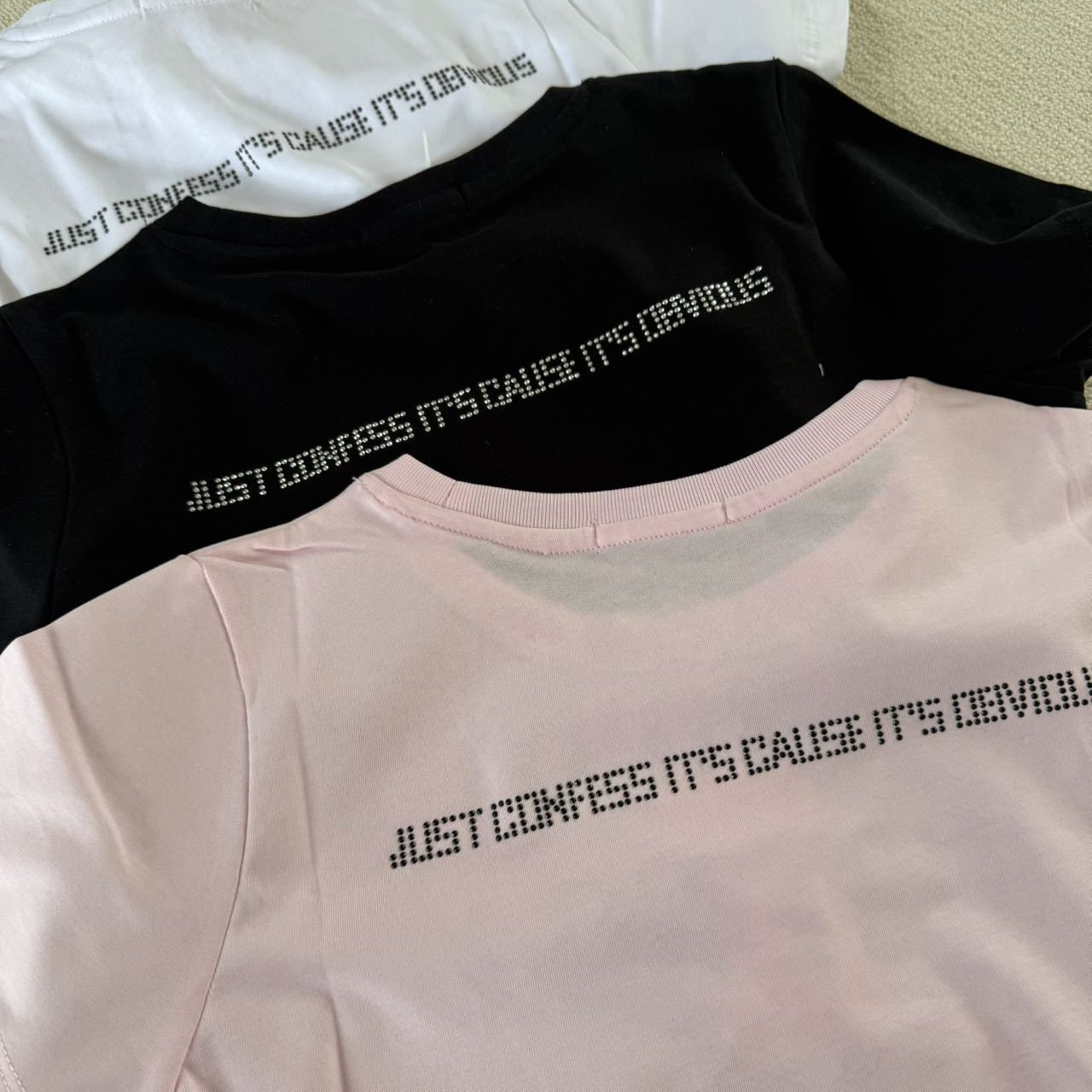 Aespa Karina Inspired GURLS JUST NO.1 Heart Print Short Sleeve Tee