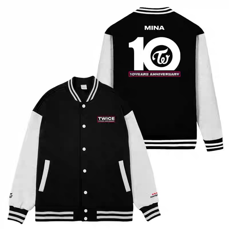TWICE 10TH ANNIVERSARY Merch Inspired Baseball Jacket
