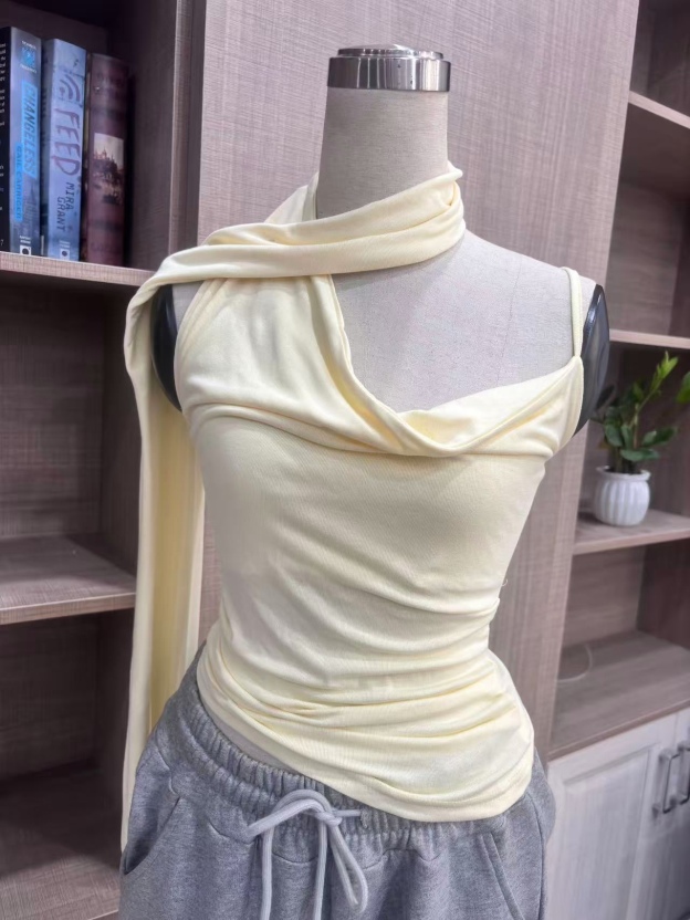 Blackpink Jennie Inspired Yellow tank & Grey Wide Leg Pants Set