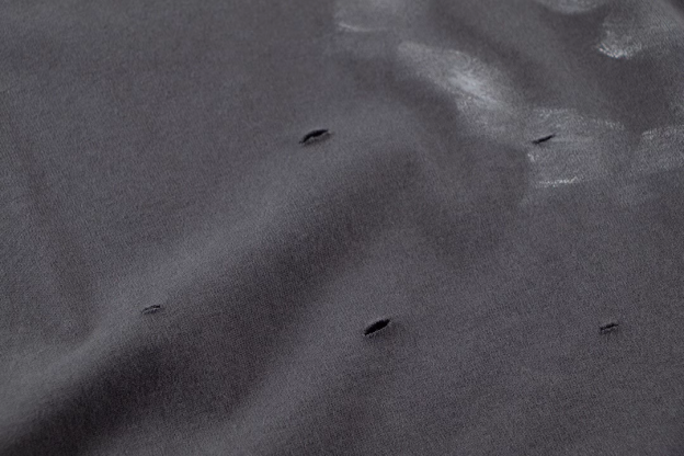 Distressed Washed Grey Keywords Short Sleeve T-shirt