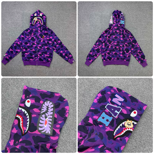 StrayKids HAN BAPE Inspired Bape camo zip-up  hoodie-Stray Kids