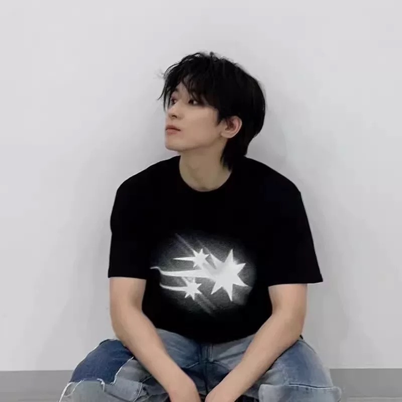 Seventeen Wonwoo Holographic Meteor Print  inspired T-Shirt
