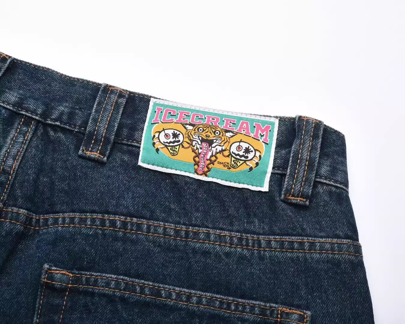 Cortis Juhoon Inspired Ice Cream Running Dog Denim Jeans