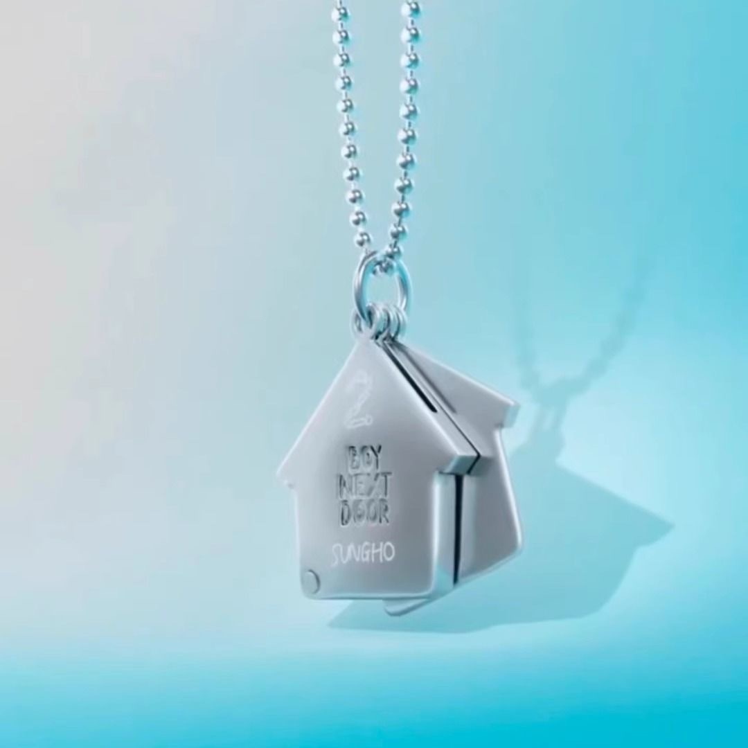 Boynextdoor 2nd Anniversary Fan Support Gift Small House Necklace
