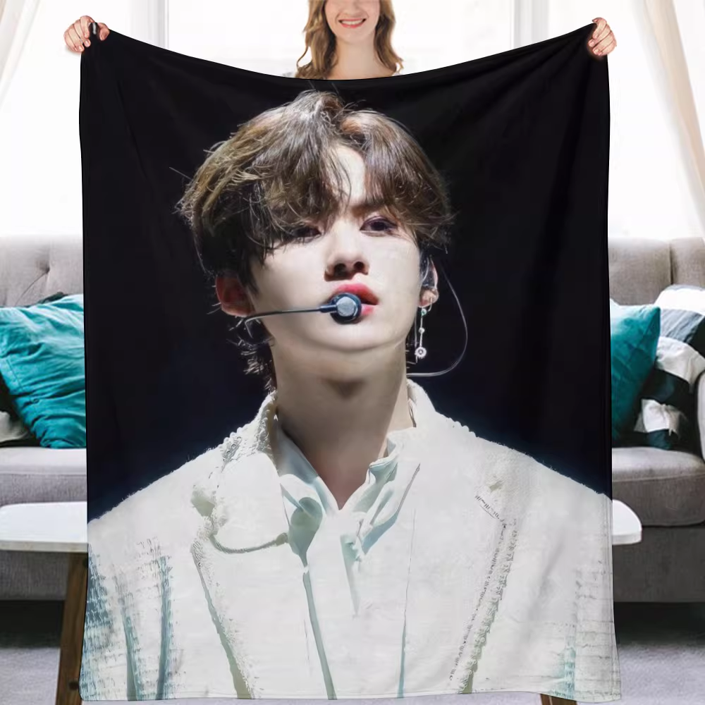 Stray kids Leeknow Fanmade Flanne Blanket - Kpop Concert Fan Blanket-Straykids