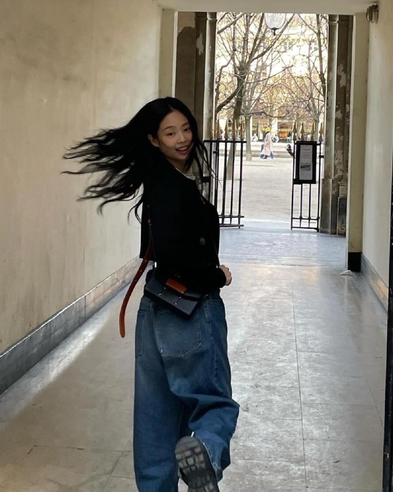 Blackpink Jennie Inspired Vintage Blue Loose Pants
