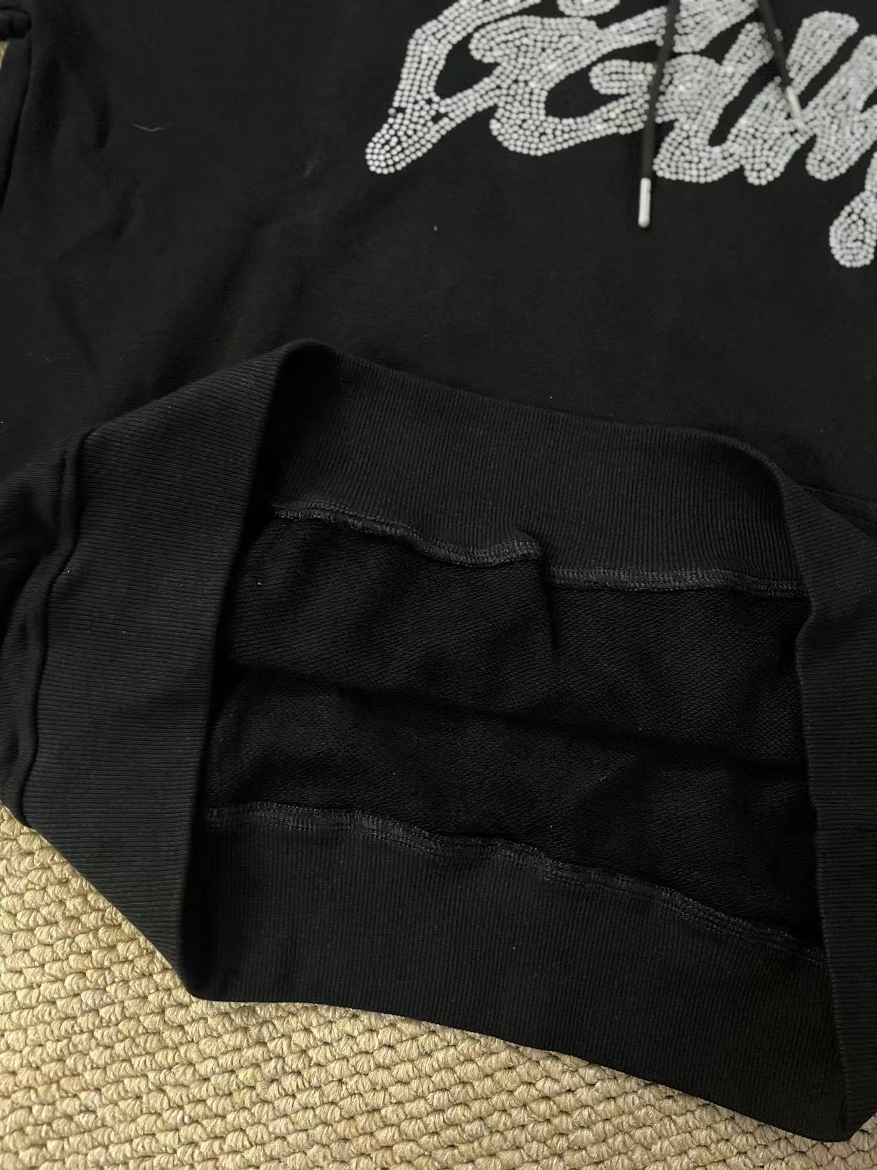 TXT Yeonjun-Black GGUM Rhinestone inspired Hoodie