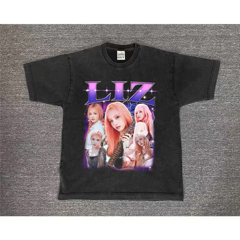 IVE Custom Member Printed Retro Washed T-Shirt