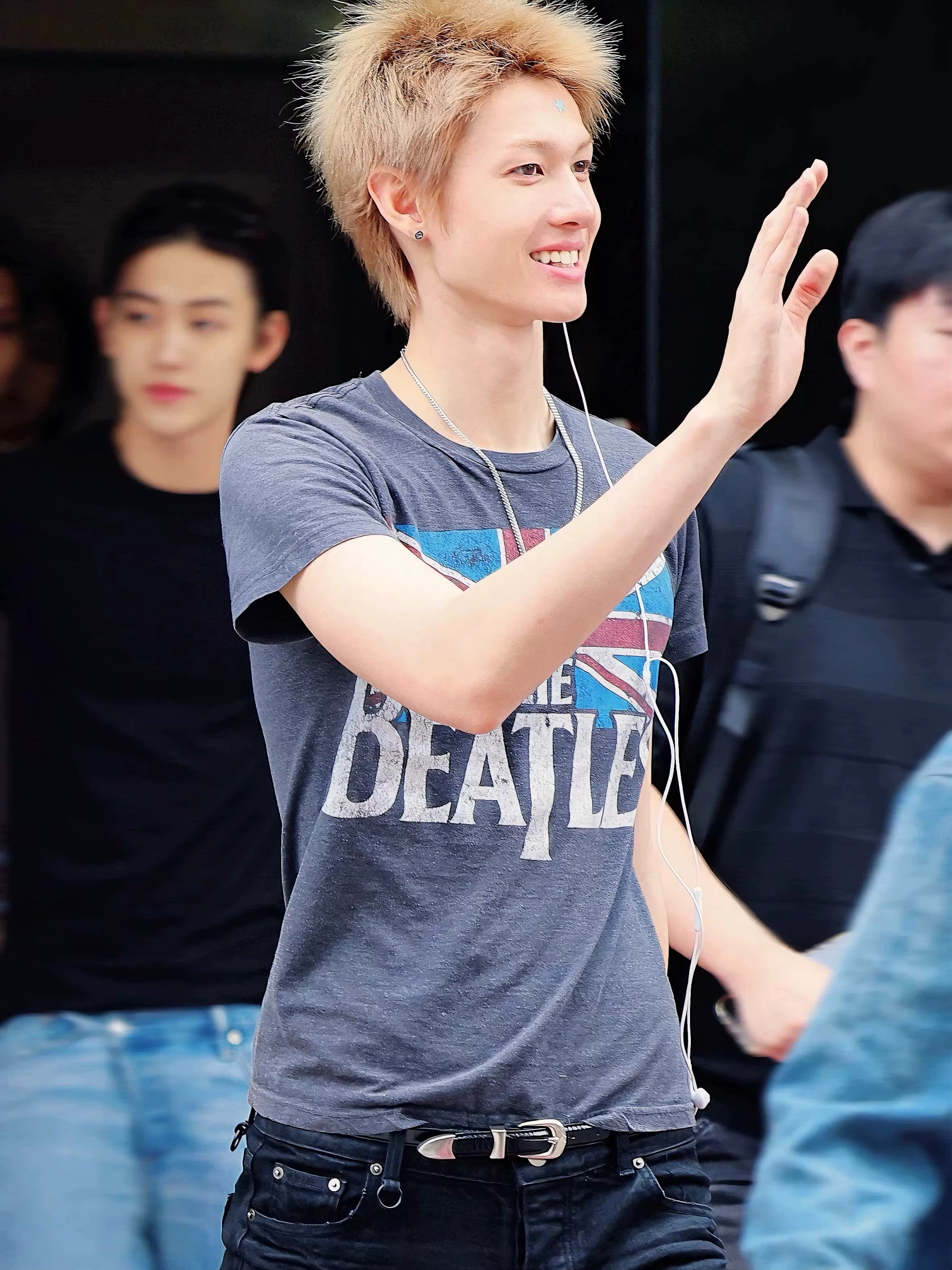 Cortis Martin Inspired The Beatles British Flag Washed Distressed T-Shirt